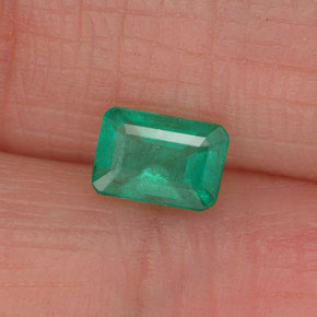 0.49캐럿 천연 그린 에메랄드, 에메랄드 컷, 5.8×4 mm, SI-I1
