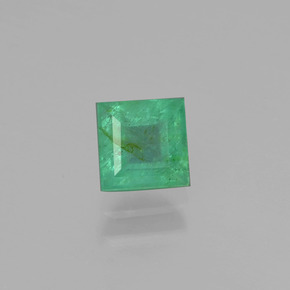 0.72캐럿 천연 그린 에메랄드, 스퀘어, 5×5 mm, SI-I1
