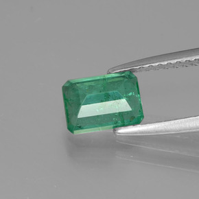 0.83캐럿 천연 그린 에메랄드, 에메랄드 컷, 7×5.1 mm, I1