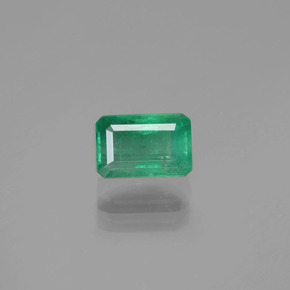0.96캐럿 천연 그린 에메랄드, 에메랄드 컷, 6.9×4.6 mm, SI-I1
