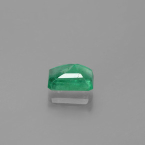 0.96캐럿 천연 그린 에메랄드, 에메랄드 컷, 6.9×4.6 mm, SI-I1