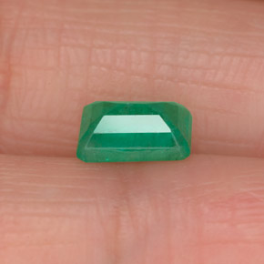0.83캐럿 천연 그린 에메랄드, 에메랄드 컷, 7×4.8 mm, SI-I1