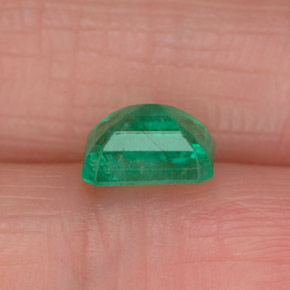 1.05캐럿 천연 그린 에메랄드, 에메랄드 컷, 6.9×5.1 mm, I1