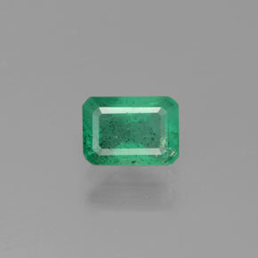 0.88캐럿 천연 그린 에메랄드, 에메랄드 컷, 6.9×4.9 mm, I1