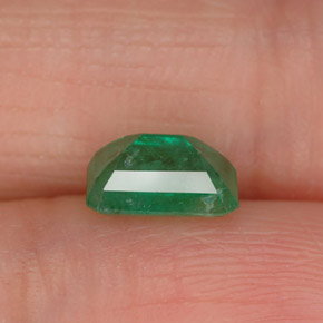 0.92캐럿 천연 그린 에메랄드, 에메랄드 컷, 7×5 mm, SI-I1
