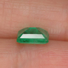 1.00캐럿 천연 그린 에메랄드, 에메랄드 컷, 7.1×5.1 mm, SI-I1