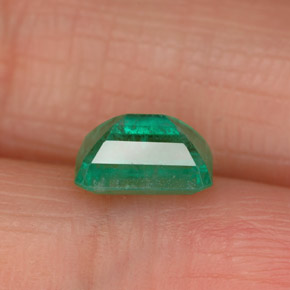 1.09캐럿 천연 그린 에메랄드, 에메랄드 컷, 7.2×5.1 mm, SI-I1