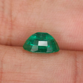 1.62캐럿 천연 그린 에메랄드, 타원형 컷, 8.8×6.3 mm, SI-I1