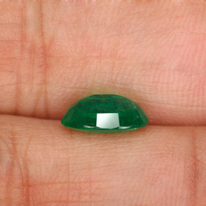 1.37캐럿 천연 그린 에메랄드, 타원형 컷, 9×6.5 mm, SI-I1