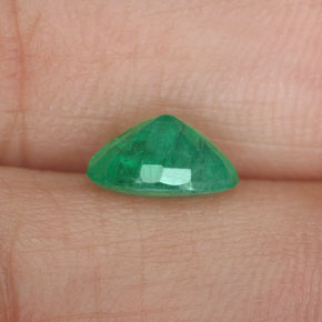 1.05캐럿 천연 그린 에메랄드, 타원형 컷, 7.9×5.8 mm, SI-I1