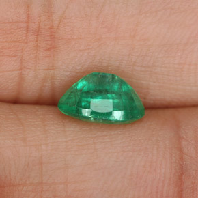 1.32캐럿 천연 그린 에메랄드, 타원형 컷, 8×6.2 mm, SI-I1