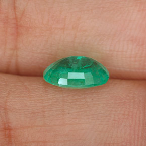 1.07캐럿 천연 그린 에메랄드, 타원형 컷, 8×6 mm, SI-I1