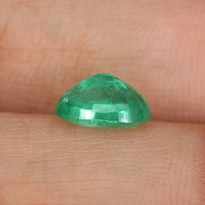 1.33캐럿 천연 그린 에메랄드, 타원형 컷, 8.1×6.1 mm, SI-I1