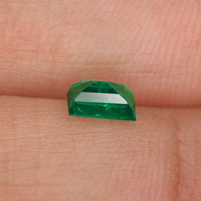 0.41캐럿 천연 그린 에메랄드, 바게트, 5.3×3.9 mm, SI-I1
