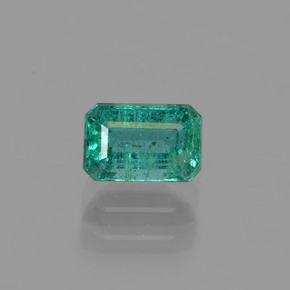 0.66캐럿 천연 그린 에메랄드, 에메랄드 컷, 5.9×3.9 mm, SI-I1