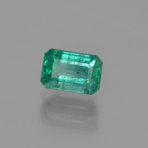0.66캐럿 천연 그린 에메랄드, 에메랄드 컷, 5.9×3.9 mm, SI-I1