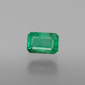 0.61캐럿 천연 그린 에메랄드, 에메랄드 컷, 6.1×4.1 mm, SI-I1