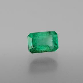 0.61캐럿 천연 그린 에메랄드, 에메랄드 컷, 6.1×4.1 mm, SI-I1