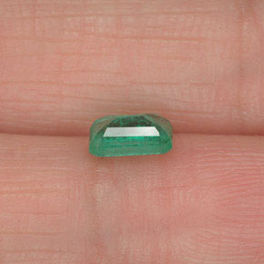 0.52캐럿 천연 그린 에메랄드, 에메랄드 컷, 6×3.9 mm, SI-I1