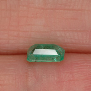 0.43캐럿 천연 그린 에메랄드, 에메랄드 컷, 5.8×3.8 mm, SI-I1