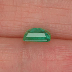 0.50캐럿 천연 그린 에메랄드, 에메랄드 컷, 5.8×3.8 mm, SI-I1