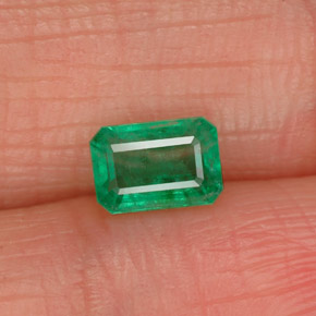 0.55캐럿 천연 그린 에메랄드, 에메랄드 컷, 5.8×4 mm, SI-I1