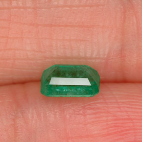 0.55캐럿 천연 그린 에메랄드, 에메랄드 컷, 5.8×4 mm, SI-I1