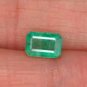 0.53캐럿 천연 그린 에메랄드, 에메랄드 컷, 6×4 mm, SI-I1