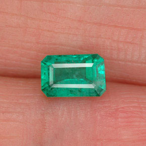 0.68캐럿 천연 그린 에메랄드, 에메랄드 컷, 6.2×4 mm, SI-I1