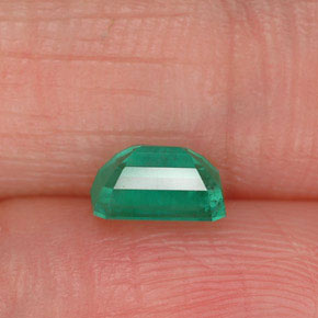 0.60캐럿 천연 그린 에메랄드, 에메랄드 컷, 5.9×4 mm, SI-I1