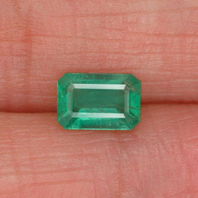 0.52캐럿 천연 그린 에메랄드, 에메랄드 컷, 6×4 mm, SI-I1