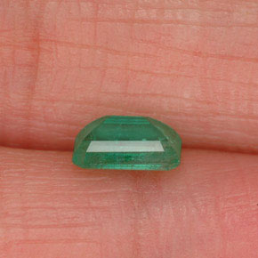 0.52캐럿 천연 그린 에메랄드, 에메랄드 컷, 6×4 mm, SI-I1