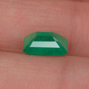 1.13캐럿 천연 그린 에메랄드, 에메랄드 컷, 7.6×5.8 mm, VS-SI