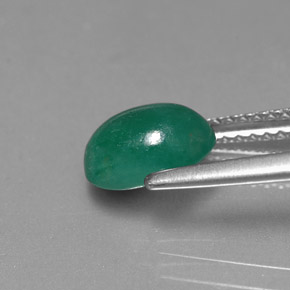 1.70캐럿 천연 그린 에메랄드, 타원형 컷, 8.3×6.1 mm, 투명한