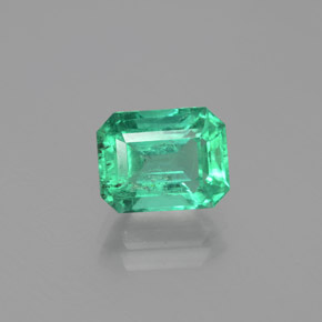 2.04캐럿 천연 그린 에메랄드, 에메랄드 컷, 8.5×6.6 mm, SI