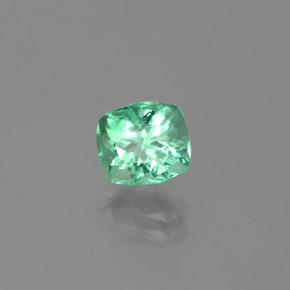 1.82캐럿 천연 라이트 에메랄드 그린 에메랄드, 쿠션 컷, 7.9×6.9 mm, VS-SI