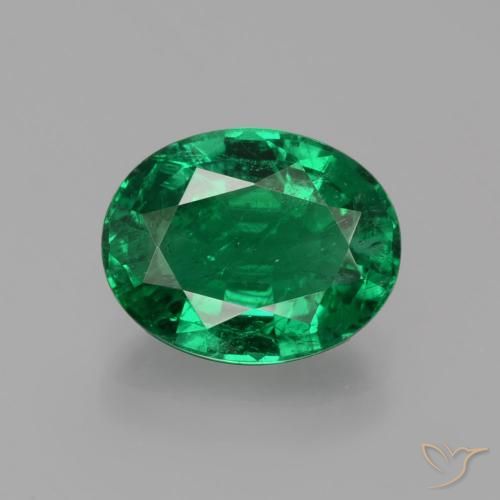 2.47ct 자연스러운 딥그린 에메랄드, 타원형, SI
