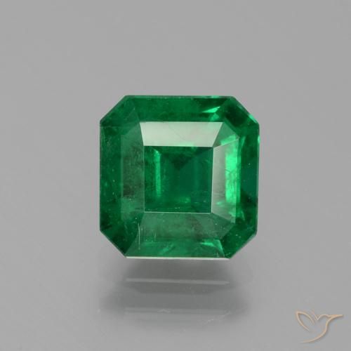 1.65ct 자연스러운 포레스트 그린 에메랄드, 에메랄드 컷, SI