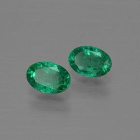 캐럿 천연 그린 에메랄드 보석, 타원형 컷, 5.8×4 mm, SI