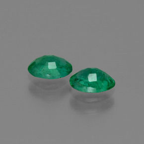 캐럿 천연 그린 에메랄드 보석, 타원형 컷, 5.8×4 mm, SI