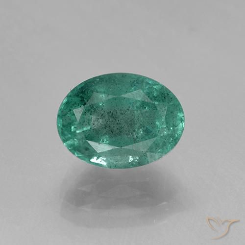 1.41ct 자연스러운 쿨 그린 에메랄드, 타원형, SI