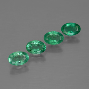 1.85캐럿 천연 미디엄 그린 에메랄드 보석, 타원형 컷, 6.1×4.1 mm, SI