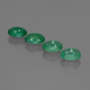 1.85캐럿 천연 미디엄 그린 에메랄드 보석, 타원형 컷, 6.1×4.1 mm, SI