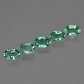 1.98캐럿 천연 쿨 그린 에메랄드 보석, 타원형 컷, 5.9×4.1 mm, SI