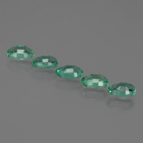 1.98캐럿 천연 쿨 그린 에메랄드 보석, 타원형 컷, 5.9×4.1 mm, SI