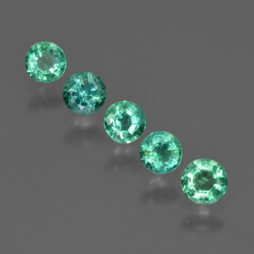 1.02캐럿 천연 라이트 에메랄드 그린 에메랄드 보석, 라운드 컷, 3.82 mm, SI
