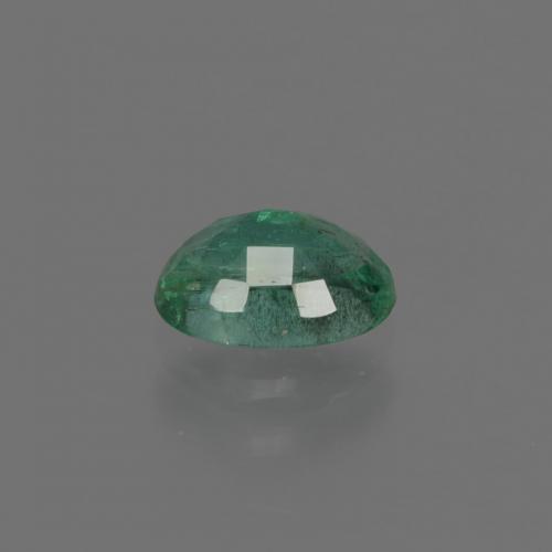 0.79캐럿 천연 미디엄 그린 에메랄드, 타원형 컷, 7×5.1 mm, SI