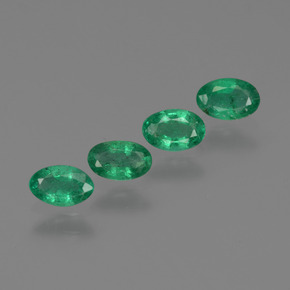 캐럿 천연 그린 에메랄드 보석, 타원형 컷, 5×3.2 mm, SI