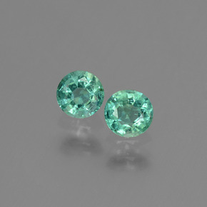 0.52캐럿 천연 그린 에메랄드 보석, 라운드 컷, 4.16 mm, SI-I1
