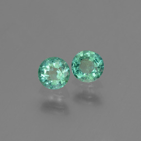 0.52캐럿 천연 그린 에메랄드 보석, 라운드 컷, 4.16 mm, SI-I1